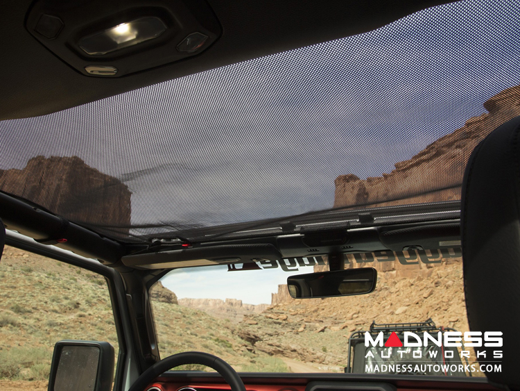 Jeep Wrangler JL Eclipse Sun Shade - Black - Front